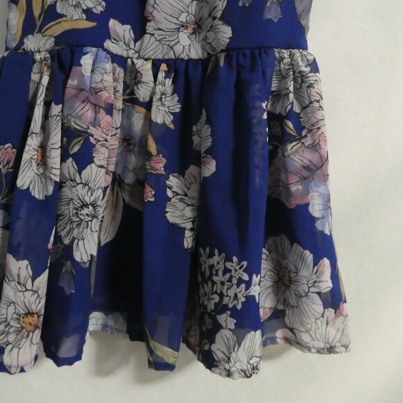 AVA & YELLY | size 6 | Sheer Sleeveless Floral Dress | Tie Back | Lined - Picture 15 of 16